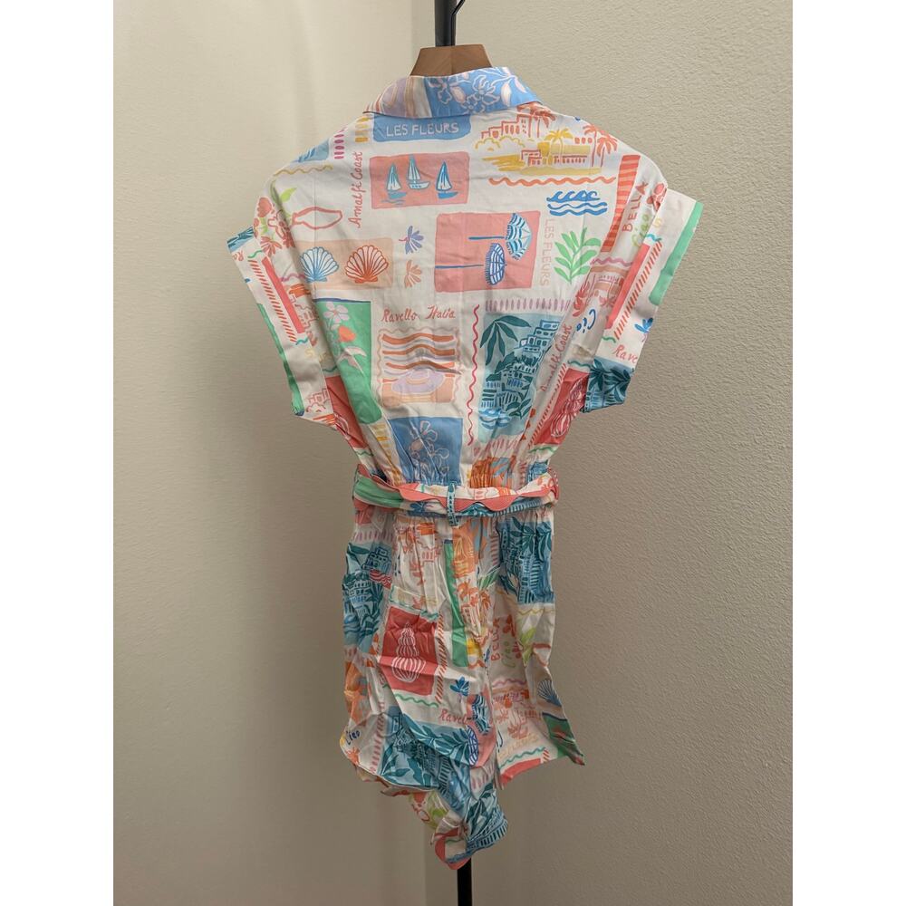PROSPERINA LUCA MULTI PRINT COTTON ROMPER  tropical tides XS - Picture 5 of 6